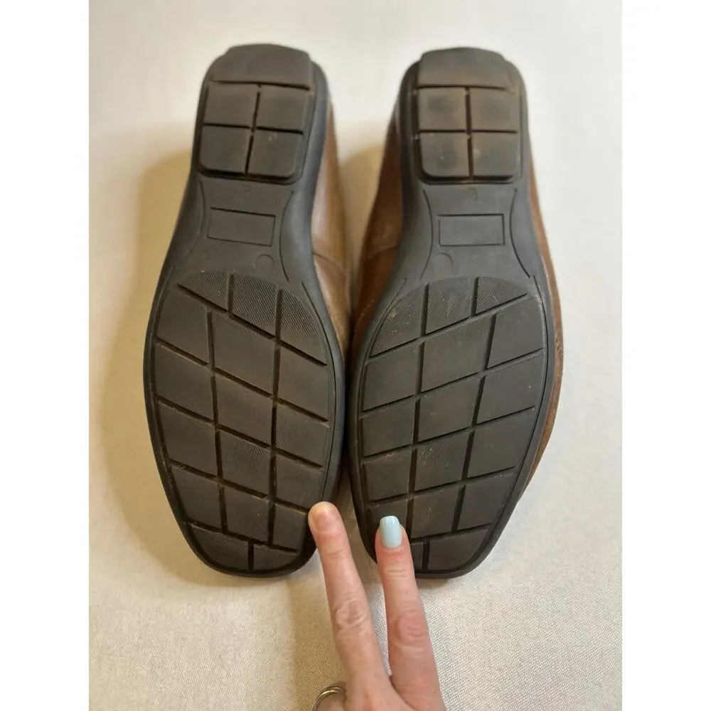 Giorgio Brutini Le Glove Loafers mens 9.5 M‎ Dress casual Shoes Brown Leather